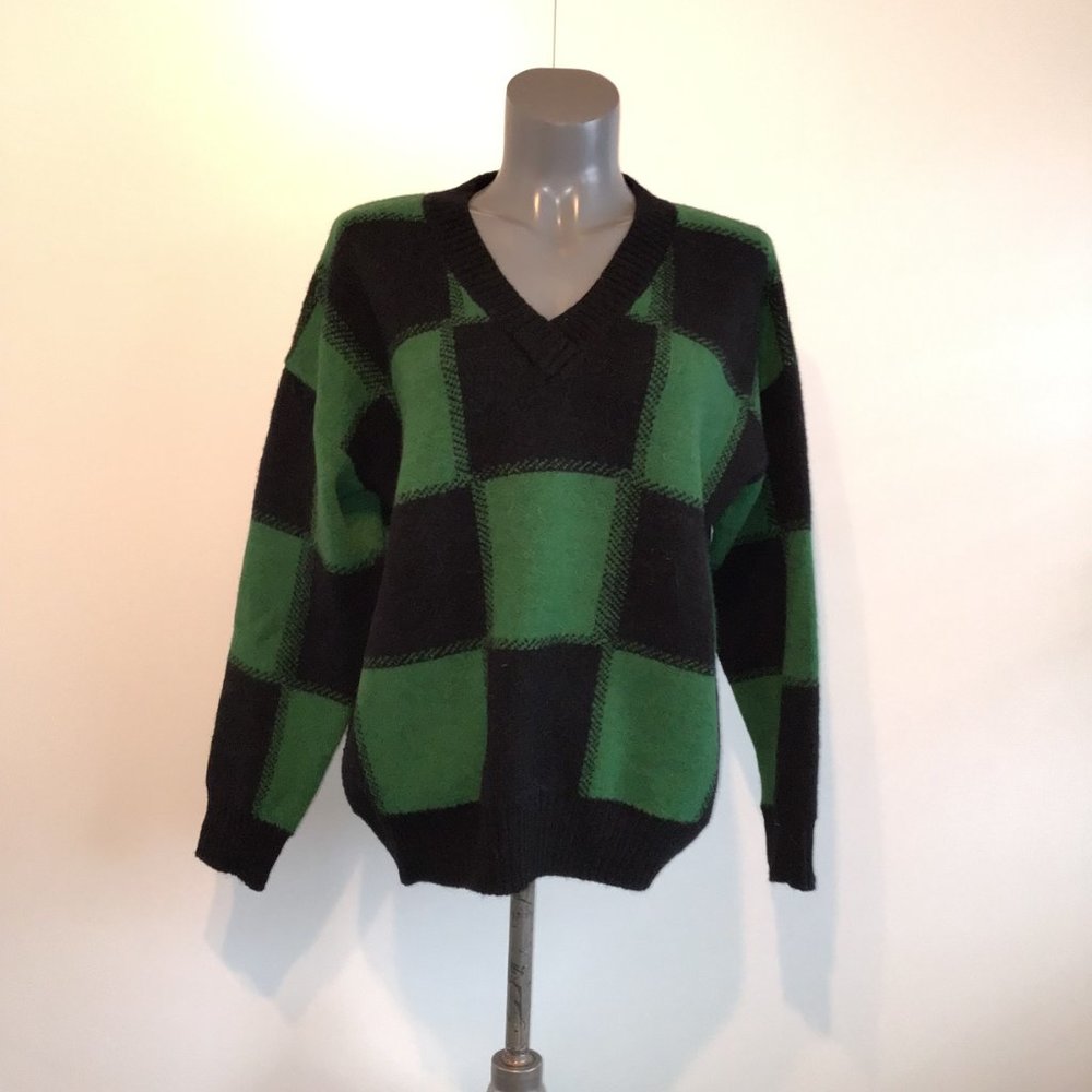 The Korner Grace Sweater in Green and Black NWT Size S - Picture 1 of 13